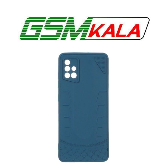 قاب طرح سیلیکون هندسی Samsung Galaxy A51 / M40s - آبی