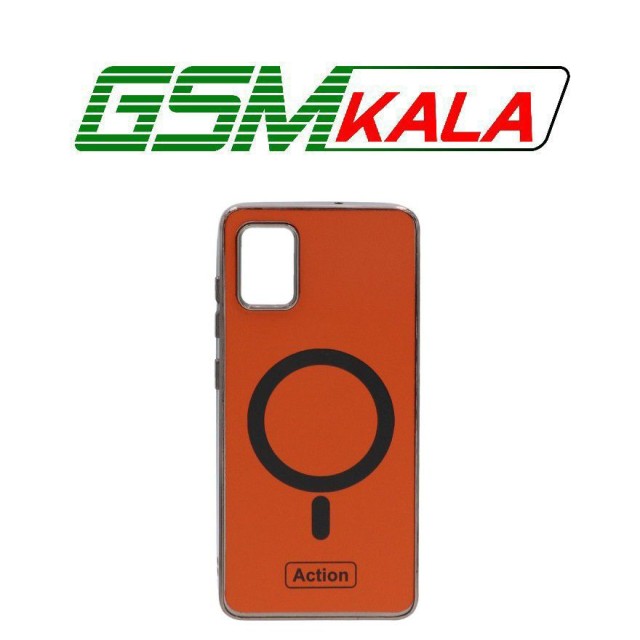 قاب Action طرح مگ سیف دور براق Samsung Galaxy A51 / M40s - نارنجی