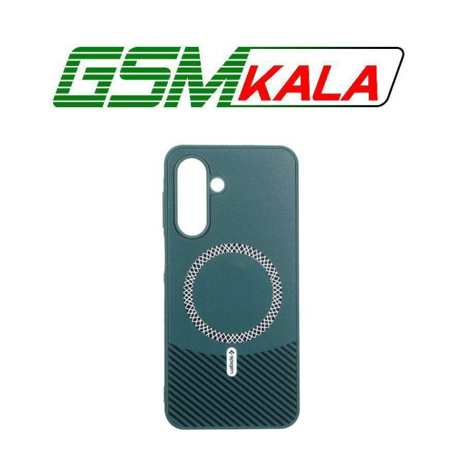 قاب Spigen طرح مگ سیف هاشور دار Samsung Galaxy A17 / A26 - سبز