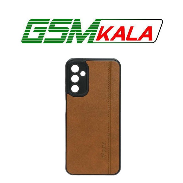 قاب طرح چرم RYOURK مدل Samsung Galaxy A14 - قهوه ای روشن