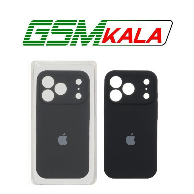 قاب سیلیکونی پاک کنی محافظ لنزدار اورجینال Apple iPhone 17 Pro - مشکی (پک اصلی)