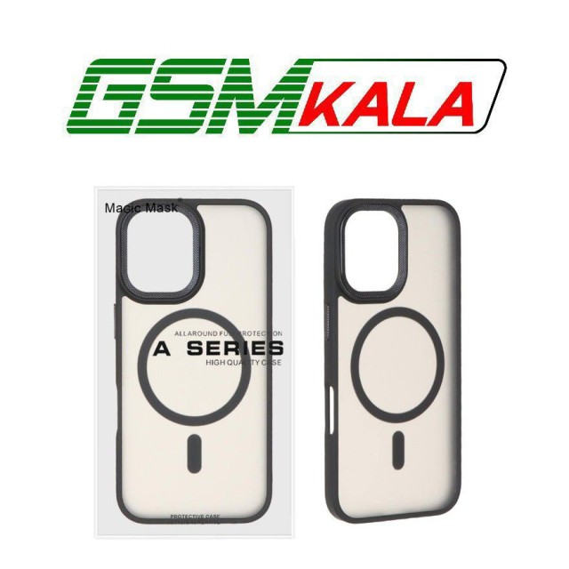 قاب اورجینال مات لنز کربن Magsafe مدل Apple iPhone 16 - مشکی (پک دار)