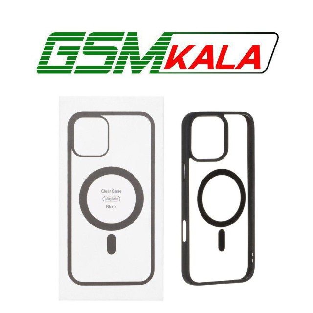 قاب شفاف دور رنگی Apple iPhone 16 Pro Max با قابلیت شارژ MagSafe - مشکی (پک دار) - MPS