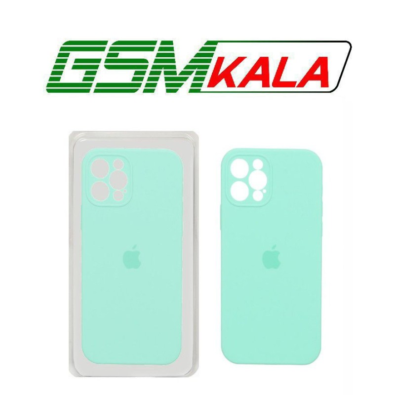 قاب سیلیکونی پاک کنی محافظ لنزدار اورجینال Apple iPhone 12 Pro - سبز مغز پسته ای (پک اصلی)