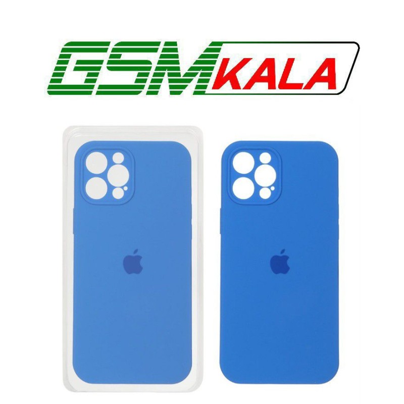 قاب سیلیکونی پاک کنی محافظ لنزدار اورجینال Apple iPhone 12 Pro Max - آبی (پک اصلی)