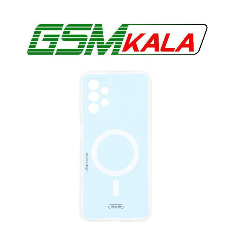 قاب Colorful Magic طرح مگ سیف محافظ لنزدار Samsung Galaxy A32 5G - آبی روشن