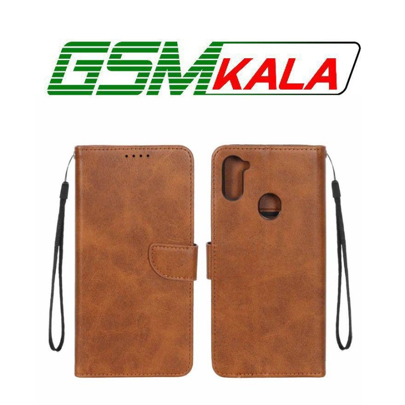 کیف چرمی موبایل مگنتی Samsung Galaxy A11 / M11 - عسلی