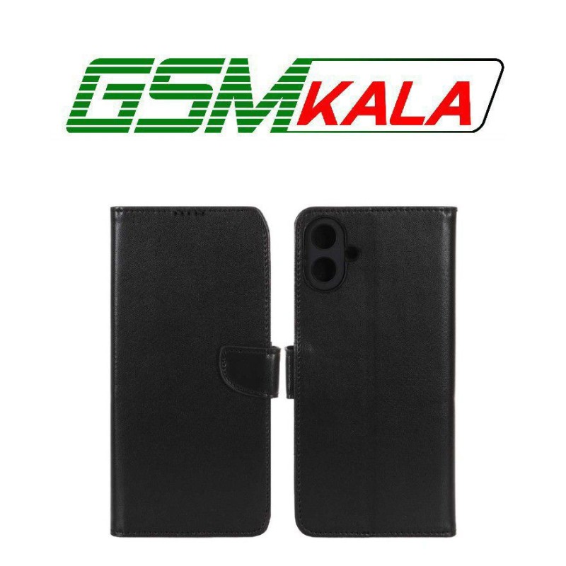 کیف چرمی موبایل مگنتی محافظ لنزدار Samsung Galaxy A07 - مشکی