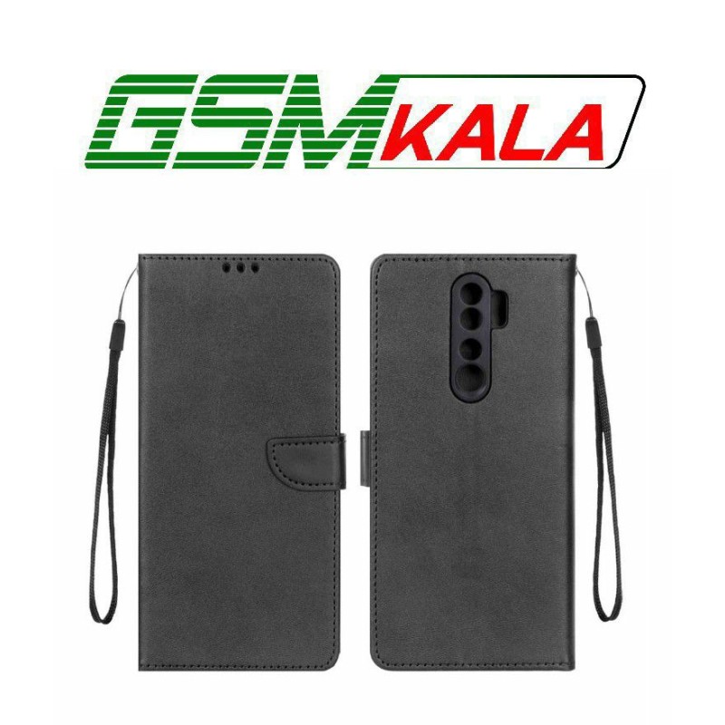 کیف چرمی موبایل مگنتی محافظ لنزدار Xiaomi Redmi Note 8 Pro - مشکی