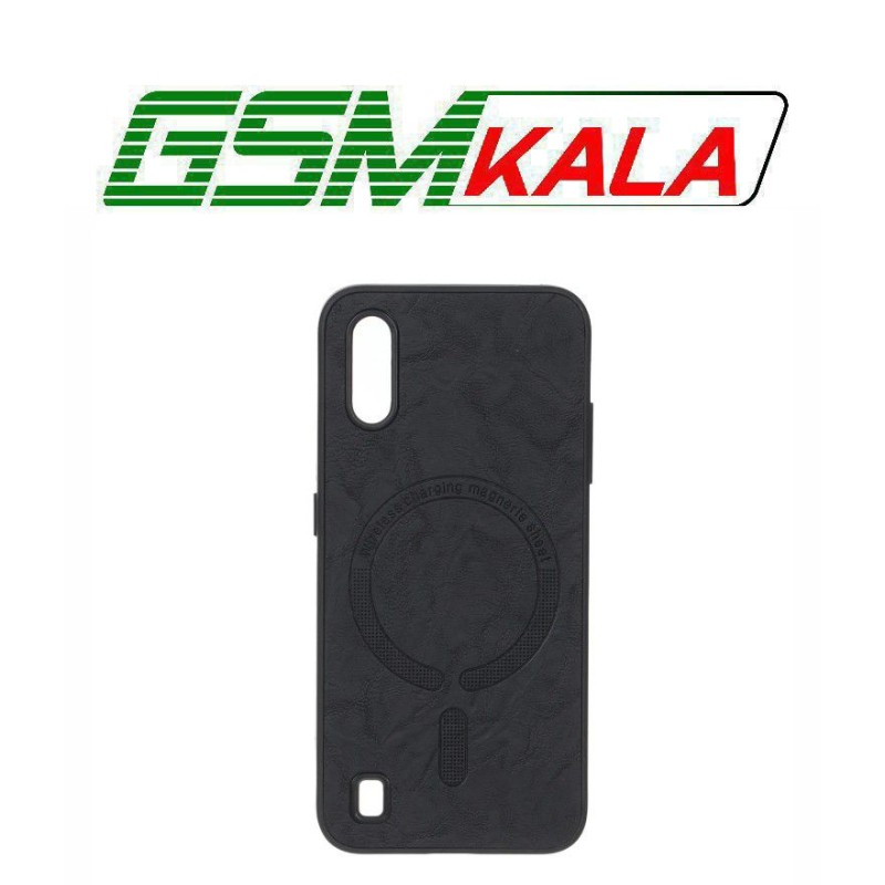 قاب Pucker چرمی طرح مگ سیف Samsung Galaxy A01 / M01 - مشکی