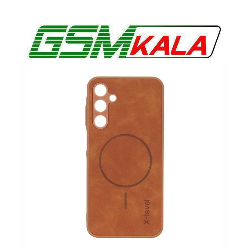 قاب Xlevel جیر طرح مگ سیف محافظ لنزدار Samsung Galaxy A25 5G - عسلی