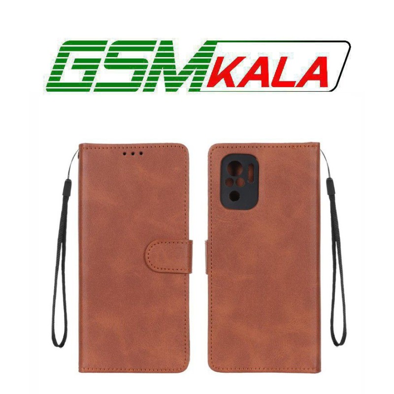 کیف موبایل مگنتی Xiaomi Redmi Note 10 4G / Redmi Note 10S / Poco M5S - قهوه ای کد 1