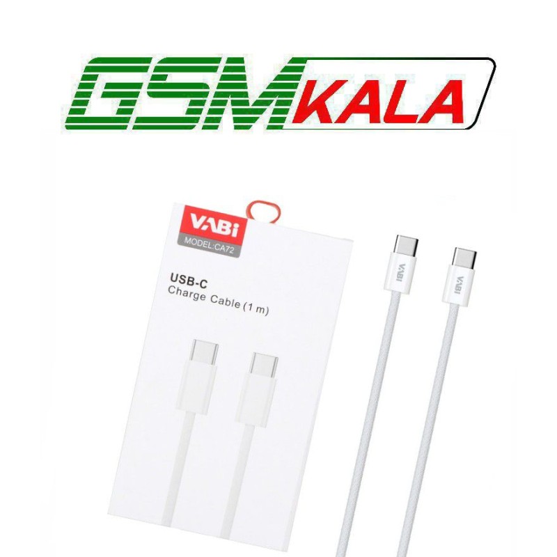 کابل شارژ VABI Type-C To Type-C مدل CA72 - سفید