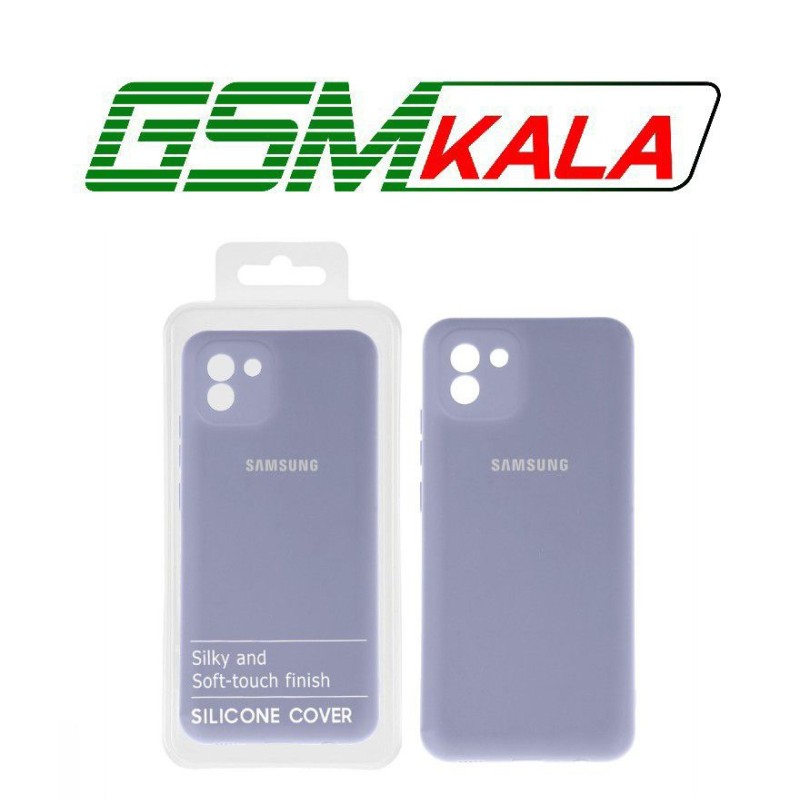 قاب نیو سیلیکون محافظ لنزدار Samsung A03 - RFF - یاسی (پک دار)