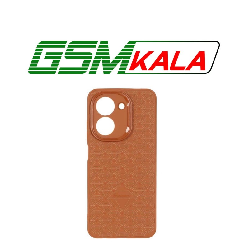 قاب الماسی برجسته Xiaomi Redmi A5 / Poco C71 - قهوه ای