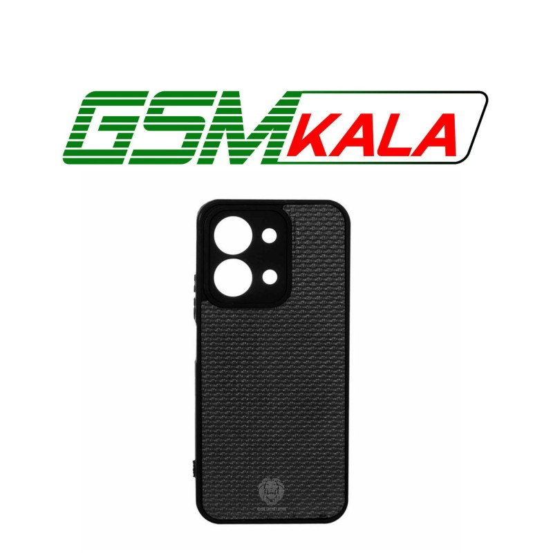 قاب طرح چرم حصیری Golden lion مدل Xiaomi Redmi 15C / Poco C85 - مشکی