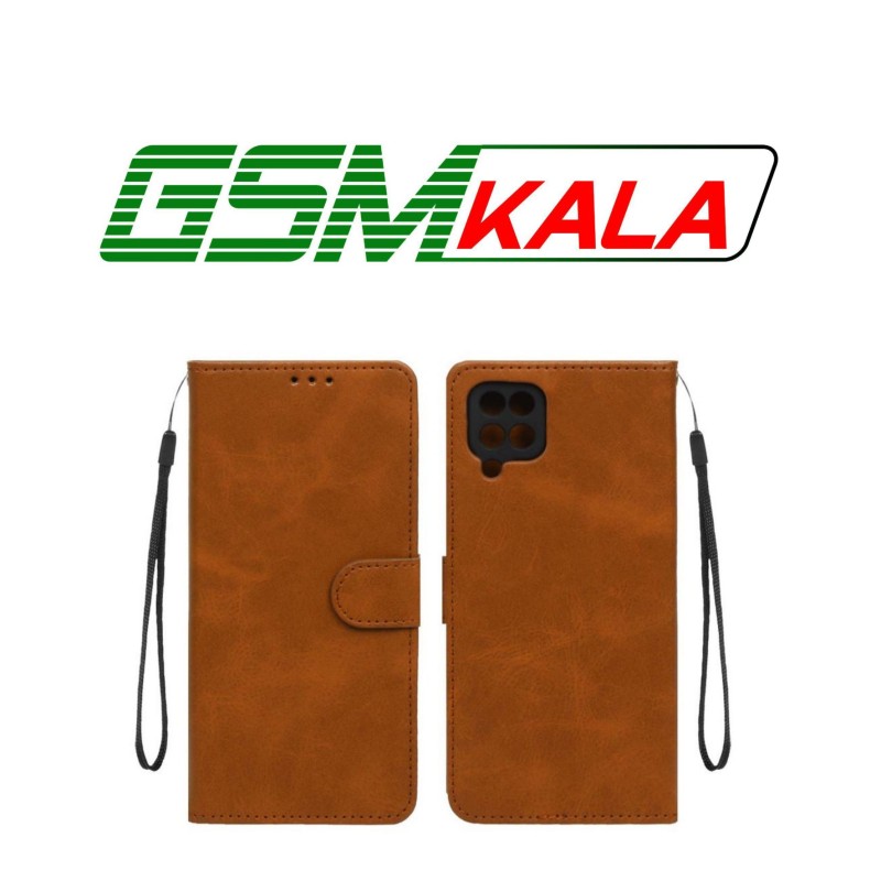 کیف موبایل مگنتی Samsung A12 / M12 / F12 - عسلی