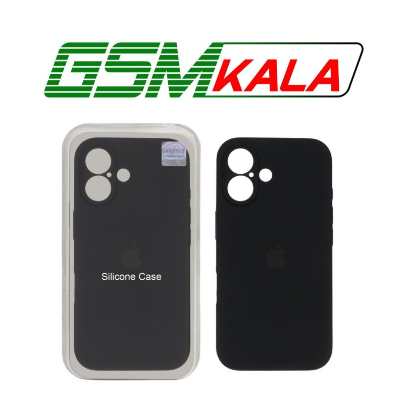 قاب سیلیکونی پاک کنی اورجینال Master Quality مدل Apple iPhone 16 - مشکی (پک دار)