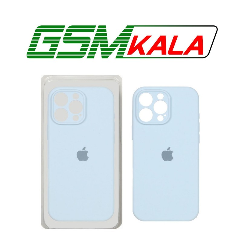 قاب سیلیکونی پاک کنی محافظ لنزدار اورجینال Apple iPhone 16 Pro Max - آبی آسمانی (پک اصلی)