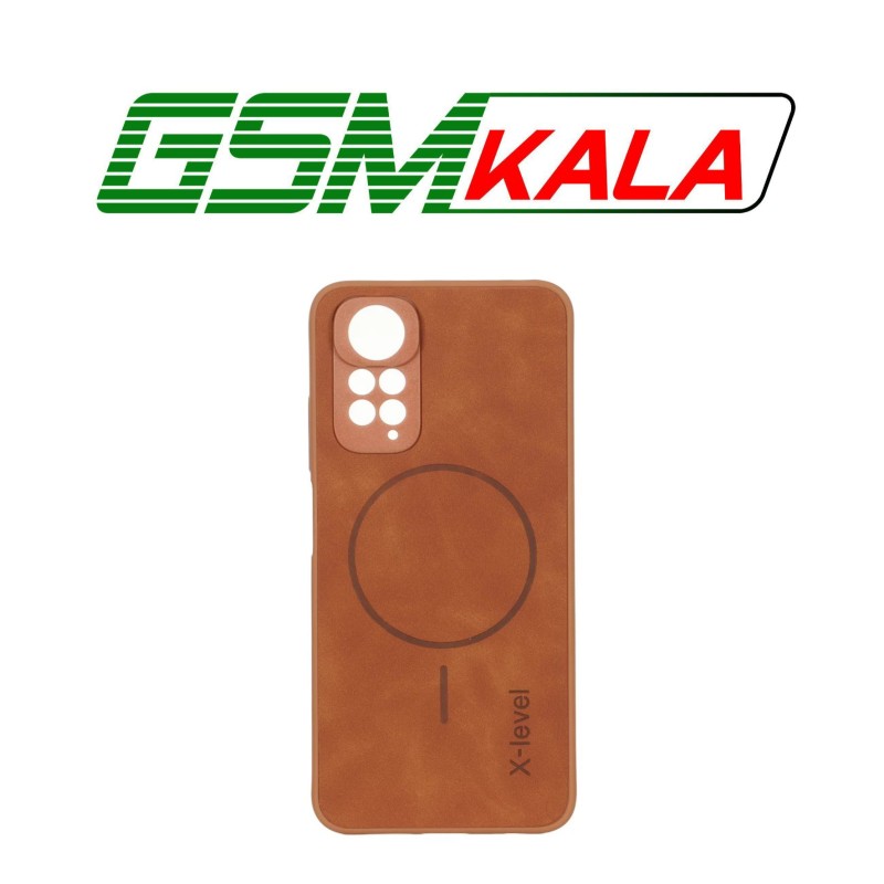 قاب Xlevel جیر طرح مگ سیف محافظ لنزدار Xiaomi Redmi Note 11 4G / Redmi Note 11S - عسلی