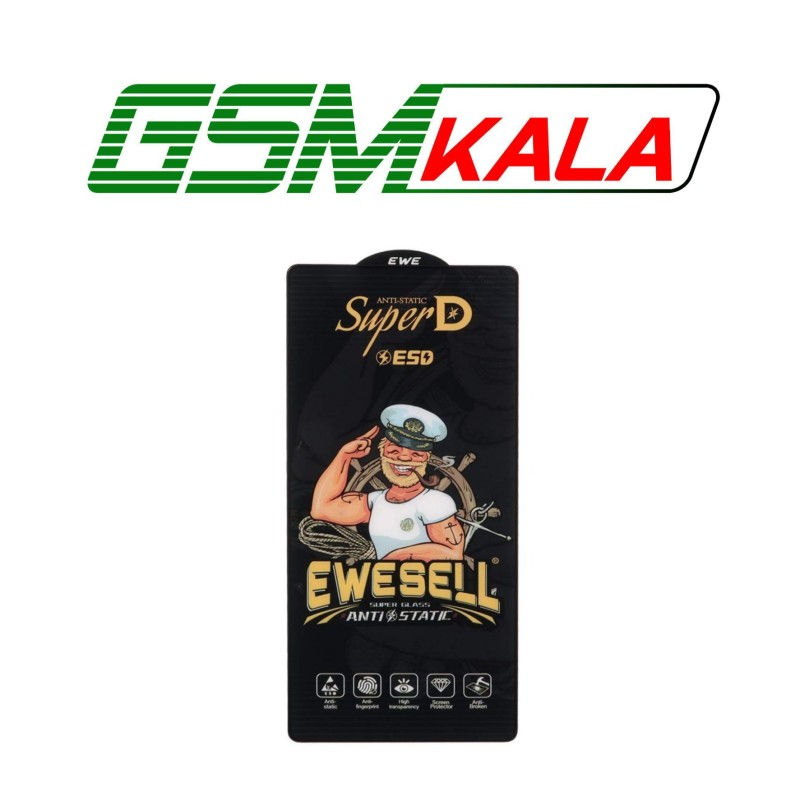 گلس Full Cover Super D Esd Ewesell مدل Samsung Galaxy S25 Ultra