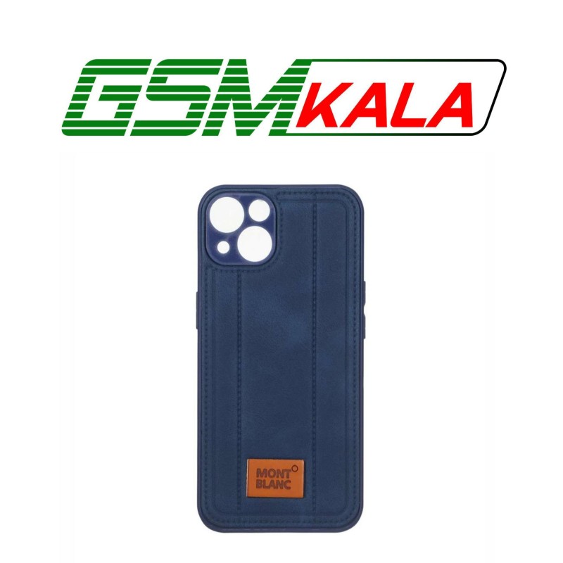 قاب جیر Mont Blanc طرح دوخت محافظ لنزدار Apple iPhone 13 / iPhone 14 - سرمه ای