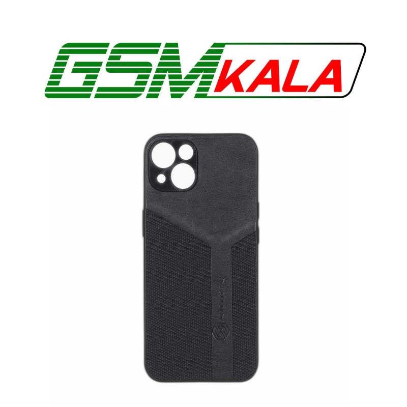 قاب چرمی سوزنی Nillkin دو تکه محافظ لنزدار Apple iPhone 13 / iPhone 14 - مشکی