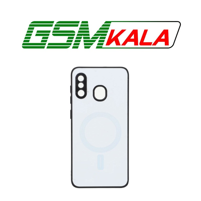 قاب پشت سخت طرح مگ سیف هولوگرامی محافظ لنزدار Samsung Galaxy A30 / A20 - سفید