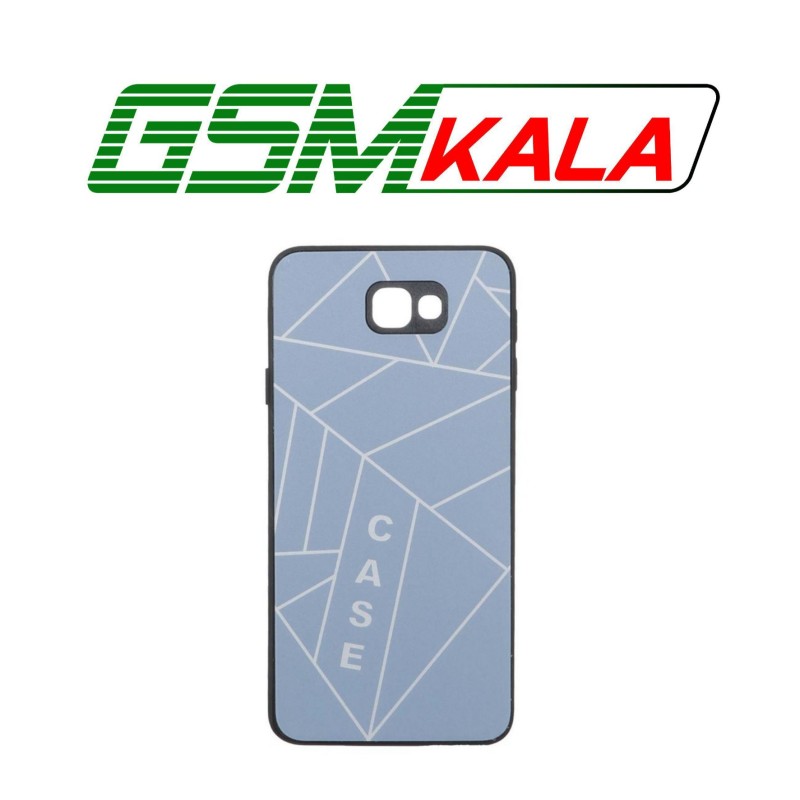 قاب طرح PVD هندسی محافظ لنزدار Samsung Galaxy J7 Prime / G610 - آبی