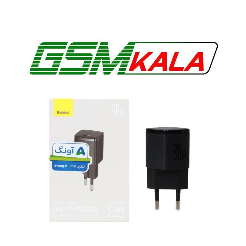 شارژر دیواری فست تک پورت Baseus مدل CCXF000301 30W - مشکی (گارانتی 24 ماهه آونگ)