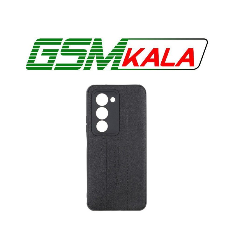 قاب چرمی Text طرح دوخت محافظ لنزدار Xiaomi Redmi 15 4G - مشکی