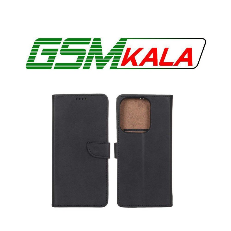 کیف چرمی موبایل مگنتی Xiaomi Redmi 15C / Poco C85 - مشکی