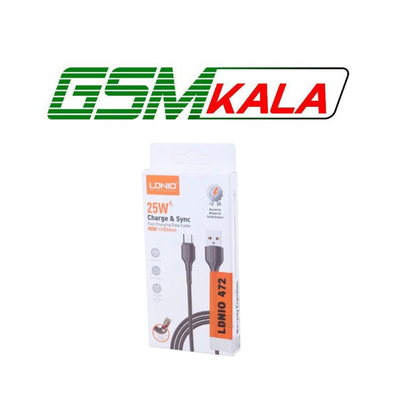 کابل میکرو یو اس بی فست شارژ 25 وات الدینیو LS851 طول 1 متر