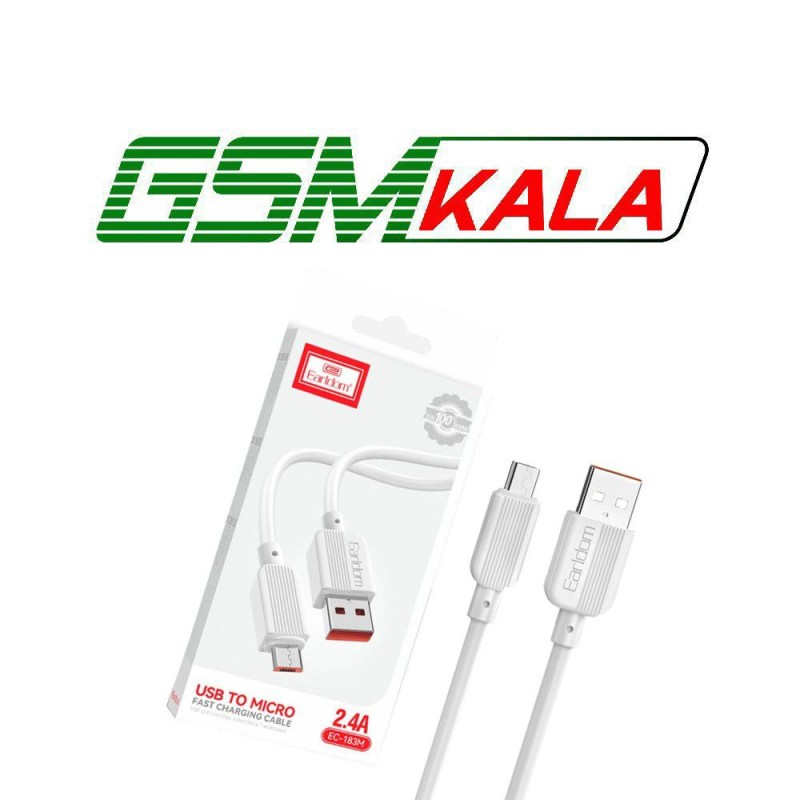 کابل میکرو یو اس بی فست شارژ 2.4 آمپر ارلدام EC-183M طول 1 متر