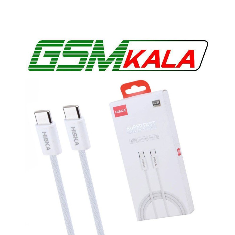 کابل دو سر تایپ سی فست شارژ 60 وات هیسکا LX811CC طول 1 متر