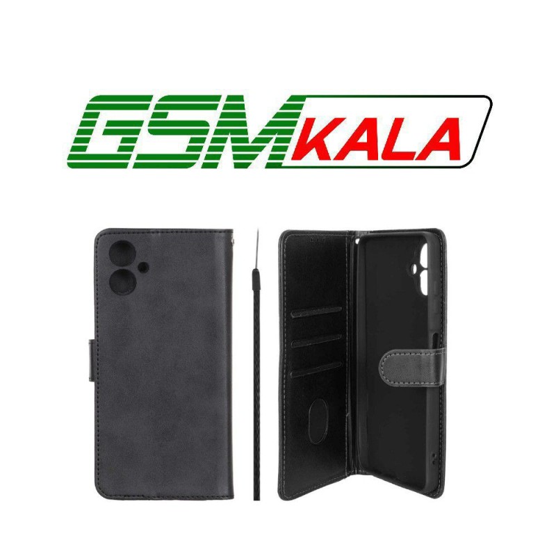 کیف موبایل مگنتی Crystal داخل مخمل Samsung Galaxy A06 - مشکی