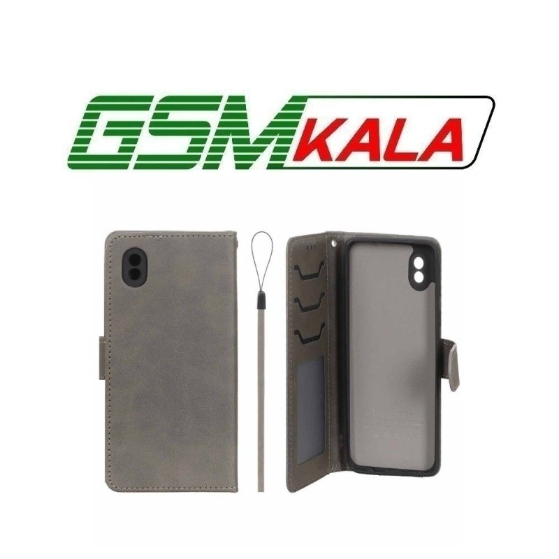 کیف موبایل مگنتی درجه یک داخل خز MNC Plus مدل Samsung Galaxy A01 Core - خاکستری