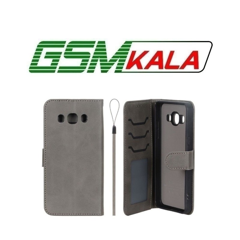 کیف موبایل مگنتی درجه یک داخل خز MNC Plus مدل Samsung Galaxy J5 (2016) / J510 - خاکستری
