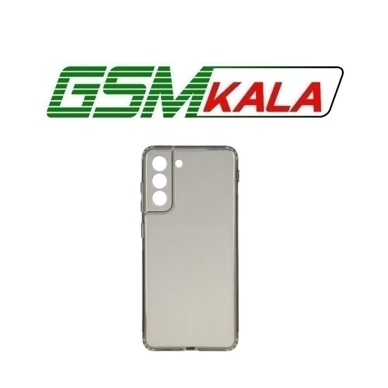 قاب ژله ای شفاف مستطیلی طرح مگ سیف Spark مدل Samsung Galaxy S21 FE - مشکی