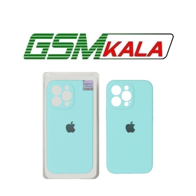 قاب سیلیکونی پاک کنی اورجینال Master Quality مدل Apple iPhone 13 Pro - سبزآبی (پک دار)