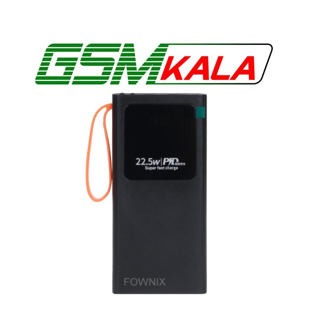 پاوربانک (PD و فست شارژ) Fownix 22.5W 20000mAh۲۲.۵ وات