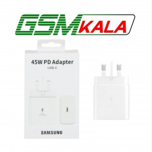 آداپتور شارژ سه پین فست و PD تک پورت SAMSUNG Type-C مدل EP-TA845 45W