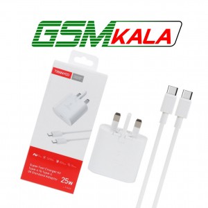 آداپتور شارژر 25W فست و PD تک پورت Tranyoo مدل T-SA3C به همراه کابل شارژ Type-C