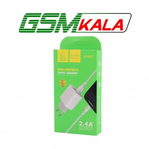 شارژر دیواری 12 وات دنمن DC05T 2.4A + کابل تایپ سی