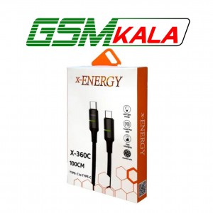 کابل تبدیل فست شارژ X-Energy X-360C Type-C To Type-C PD 60W 1m