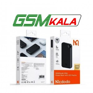 پاور بانک فست شارژ مک دودو MC-385 PD 30W ظرفیت 10000 میلی آمپر ساعت