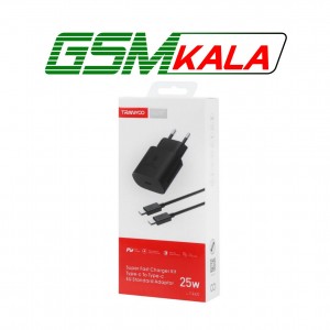 شارژر دیواری 25W فست و PD تک پورت Tranyoo مدل T-SA2C به همراه کابل شارژ Type-C
