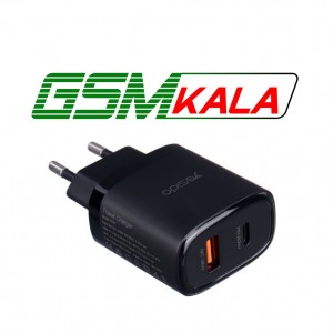 شارژر دیواری 20 وات یسیدو YC47 PD QC 3A + کابل تبدیل آیفونی