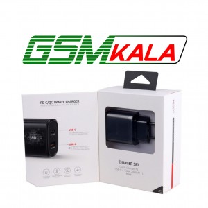 شارژر دیواری 20 وات یسیدو YC47 PD QC 3A + کابل تبدیل آیفونی