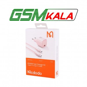 شارژر دیواری 20 وات مک دودو CH-404 PD 3A + کابل تبدیل تایپ سی